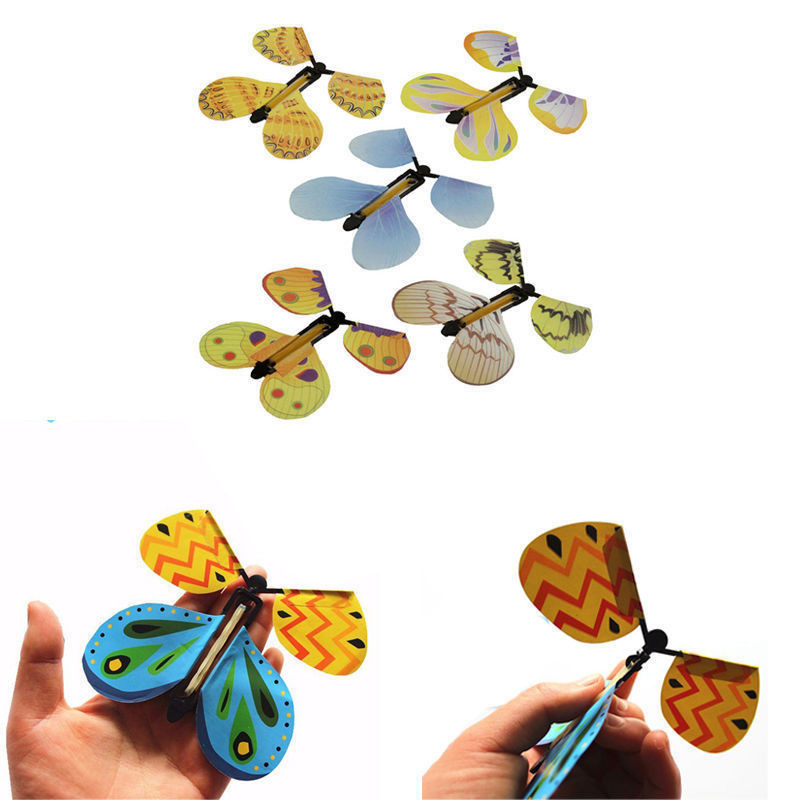 1PC Magic Props Flying Butterfly Hand Transformation Toys For Kids Christmas Tricky Funny Joke 2