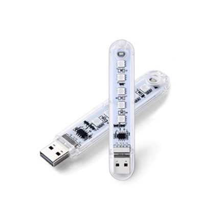 LUSTREON Mini USB 2W SMD5050 RGB 5 LED Camping Night Light for Power Bank Notebook Computer DC5V 3
