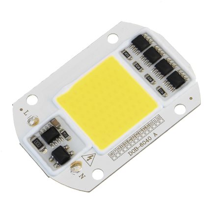 High Power 50W White / Warm White LED COB Light Chip with Lens for DIY Flood Spotlight AC220V 5