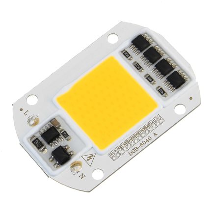 High Power 50W White / Warm White LED COB Light Chip with Lens for DIY Flood Spotlight AC220V 6