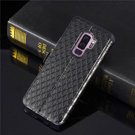 Window View Magnetic Flip Bracket Card Slot TPU Leather Protective Case for Samsung Galaxy S9 Plus 3