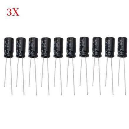 360pcs 0.22UF-470UF 16V 50V 12 Values Commonly Used Electrolytic Capacitor Meet Lead 1