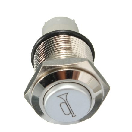 12V 16mm Waterproof Momentary Horn Metal Push Button Switch Blue LED Lighted 5