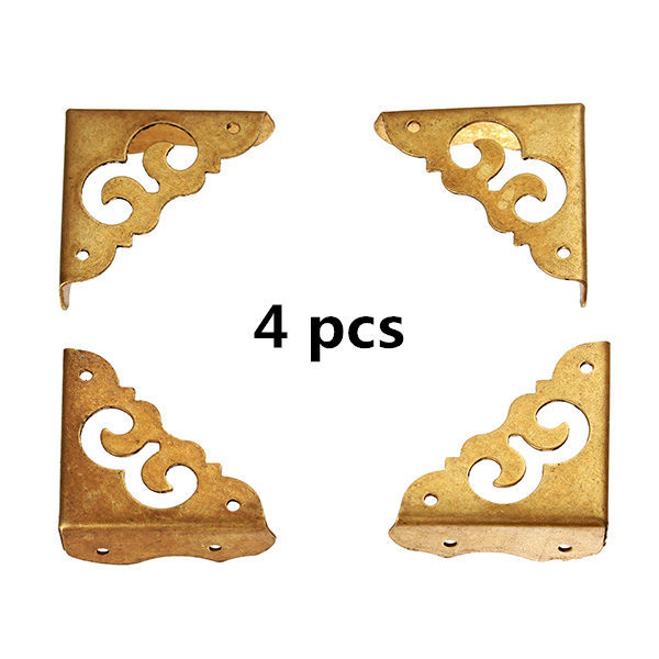4 pcs Antique Side Copper Corners Notebook Angle Protector Wooden Jewelry Gift Box Corners 1