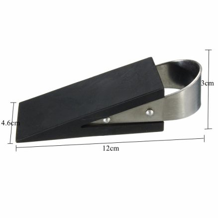 Rubber & Stainless Steel Door Stop Wedge Safety Protector Stopper Block 6