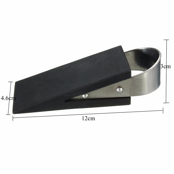Rubber & Stainless Steel Door Stop Wedge Safety Protector Stopper Block 6 Rubber & Stainless Steel Door Stop Wedge Safety Protector Stopper Block - Image 6