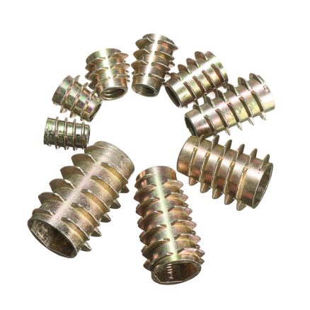 5Pcs M5x10mm Hex Drive Screw In Threaded Insert For Wood Type E 4