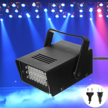 Mini 24LED Blue Flashing Strobe Party Stage Light Disco Club DJ Effect Lighting AC220V 1
