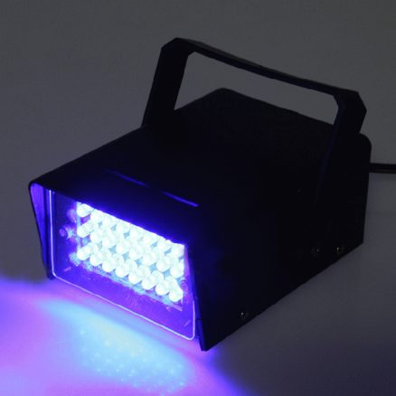 Mini 24LED Blue Flashing Strobe Party Stage Light Disco Club DJ Effect Lighting AC220V 3