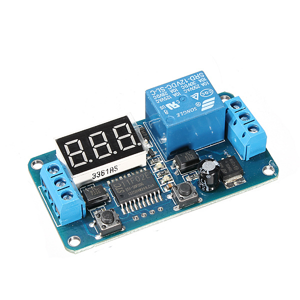 3Pcs Geekcreit?® DC 12V LED Display Digital Delay Timer Control Switch Module PLC 2
