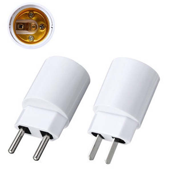 E27 Light Socket To EU/US Plug Holder Adapter Converter For Bulb Lamp 2