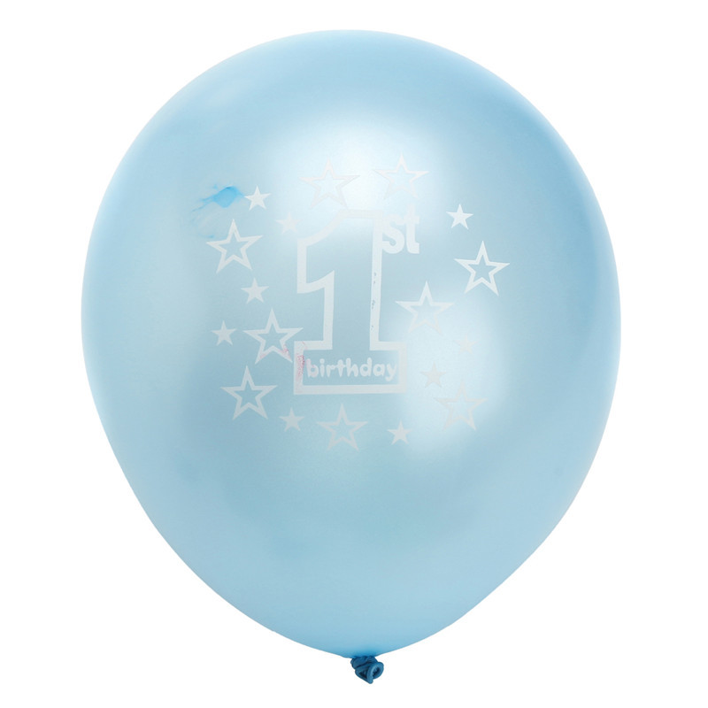 10 Pcs Per Set Blue Boy's 1st Birthday Printed Inflatable Pearlised Balloons Christmas Decoration 3 10 Pcs Per Set Blue Boy's 1st Birthday Printed Inflatable Pearlised Balloons Christmas Decoration - Image 3