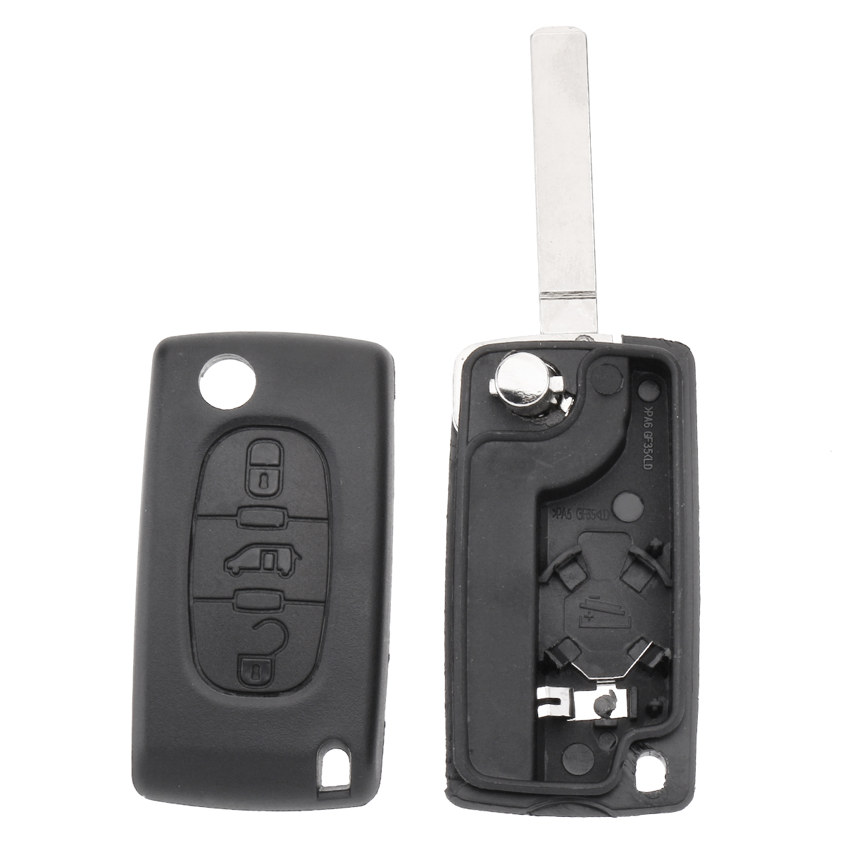 Car 3 Buttons Key FOB Remove Case Shell With Blade For Citroen Berlingo 1