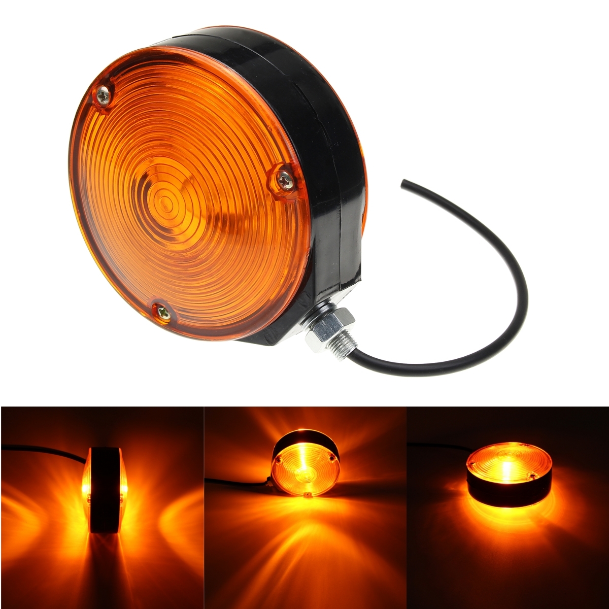 Trailer Truck Lorry Lollipop Earring Amber Mirror Side Maker Lamp Light 1 Trailer Truck Lorry Lollipop Earring Amber Mirror Side Maker Lamp Light