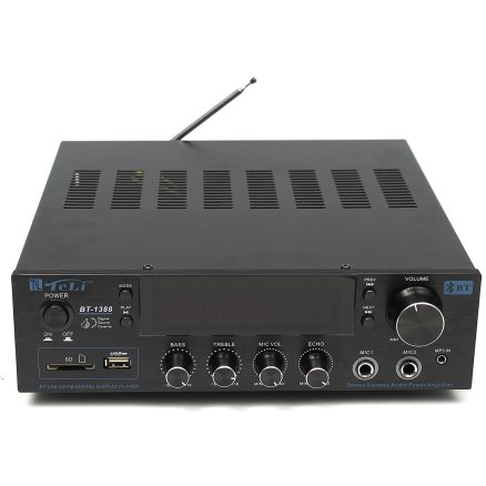TELI BT-1388 HiFi bluetooth Power Amplifier Stereo Audio Karaoke FM Receiver USB SD 4