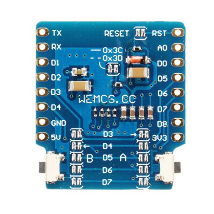 3Pcs Geekcreit?® OLED Shield V2.0.0 For Wemos D1 Mini 0.66" Inch 64X48 IIC I2C Two Button 5