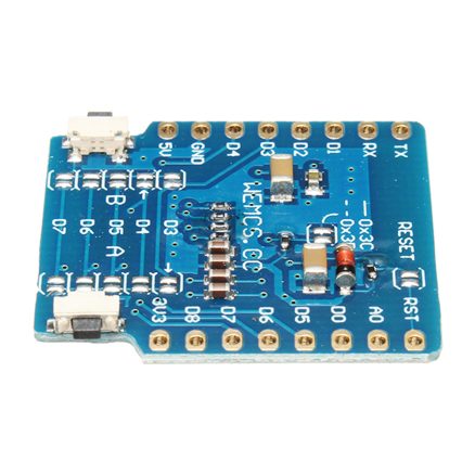 3Pcs Geekcreit?® OLED Shield V2.0.0 For Wemos D1 Mini 0.66" Inch 64X48 IIC I2C Two Button 7