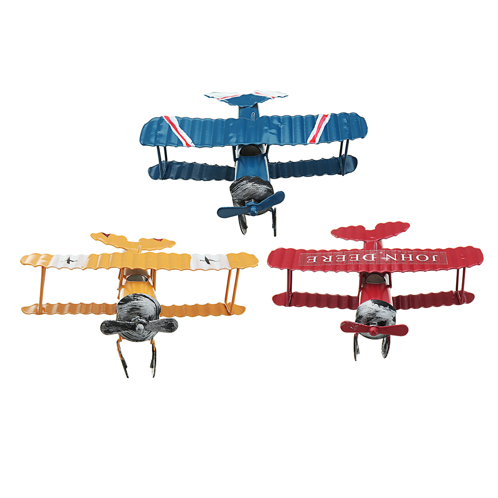 Zakka Plane Toy Classic Model Collection Childhood Memory Antique Tin Toys Home Decor 2 Zakka Plane Toy Classic Model Collection Childhood Memory Antique Tin Toys Home Decor - Image 2