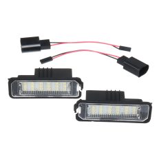 2PCS 18 LED License Number Plate Car Lights For VW Golf MK4 MK5 MK6  Passat Lupo Polo 9N