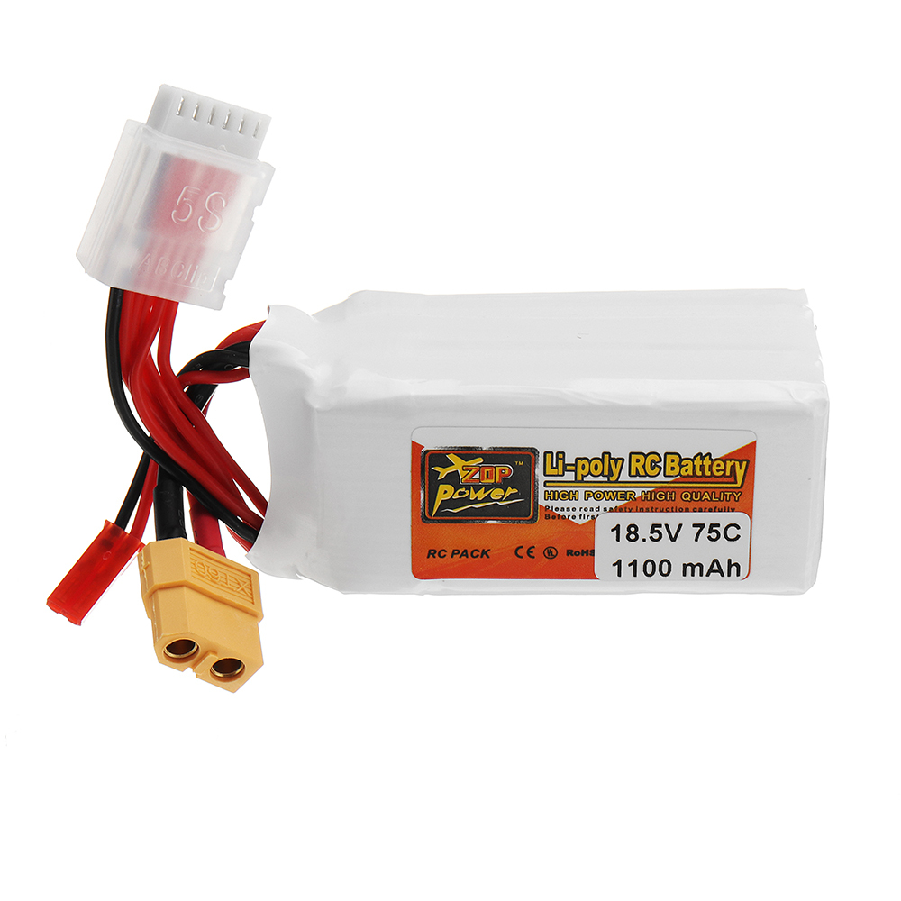 ZOP POWER 18.5V 1100mAh 75C 5S Lipo Battery With JST/XT60 Plug 1 ZOP POWER 18.5V 1100mAh 75C 5S Lipo Battery With JST/XT60 Plug