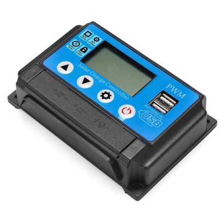 PWM 60A 12/24V Auto Adapt LCD Solar Charge Controller Battery Regulator Adjustable Parameter Dual USB Output 3