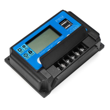 PWM 60A 12/24V Auto Adapt LCD Solar Charge Controller Battery Regulator Adjustable Parameter Dual USB Output 6