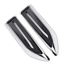 Pair Shark Gills Car Decorated 3D Vent Air Flow Fender Decal Engine Cover Side Stickers