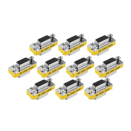 10Pcs DB15 Mini Gender Changer Adapter Female to Male Plug Adapter Connecters 2