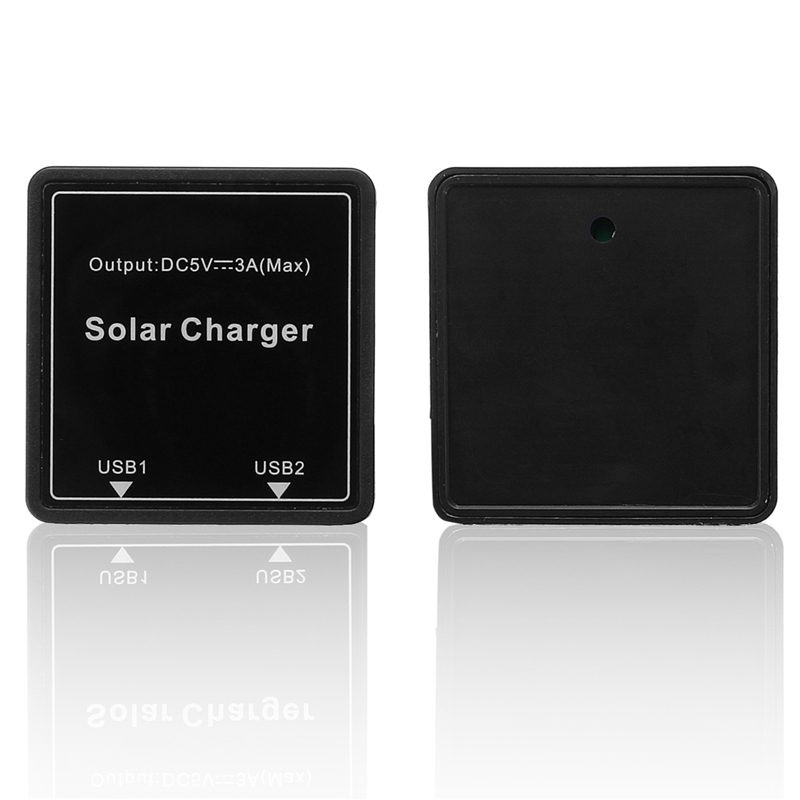 DIY Solar Wire Box 5-20V to 5V 3A Regulator Solar Double USB Junction Box For Solar Panel 1