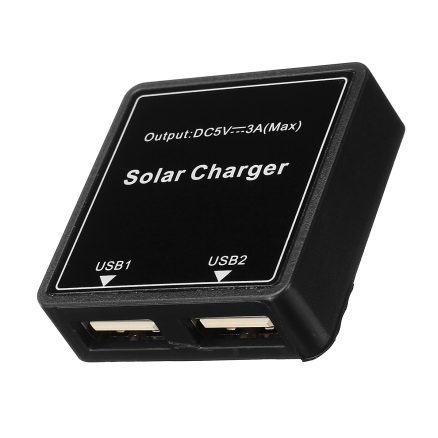 DIY Solar Wire Box 5-20V to 5V 3A Regulator Solar Double USB Junction Box For Solar Panel 3