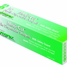 Scalpel #12 Disposable Generic Bx/10  w/Safety Guard