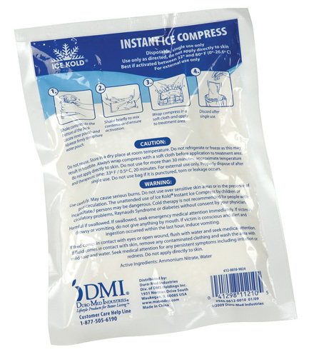 Instant Cold Packs - Each 5 x9 2