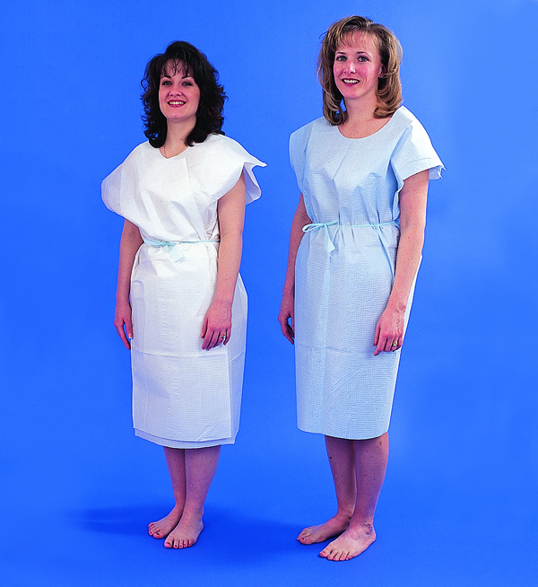 Paper Patient Exam Gowns- White Bx/50 2