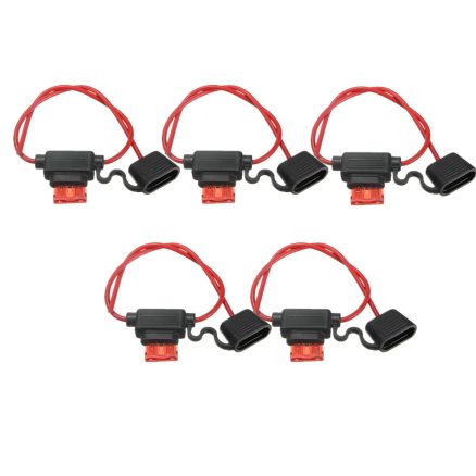 5x Waterproof Car Auto 10Amp In Line Blade Fuse Holder Fuses 1