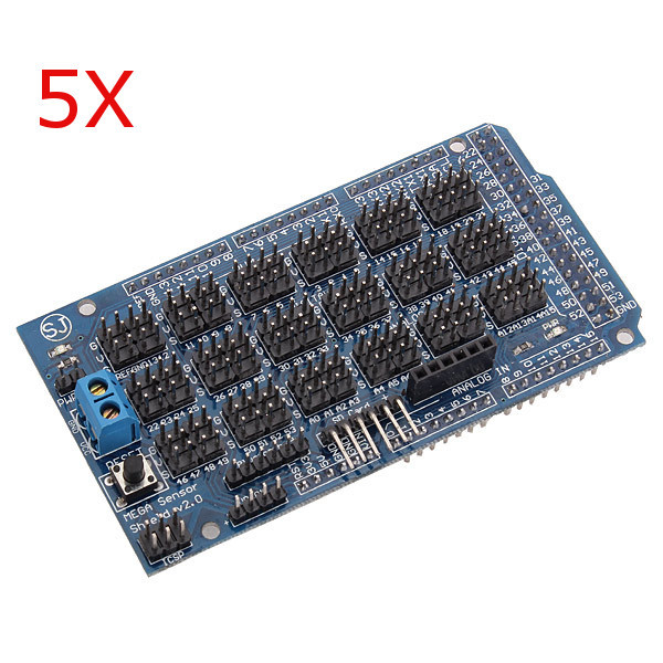 5Pcs MEGA Sensor Shield V2.0 Expansion Board For ATMEGA 2560 R3 1 5Pcs MEGA Sensor Shield V2.0 Expansion Board For ATMEGA 2560 R3
