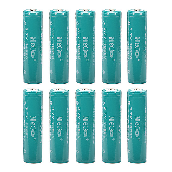 10PCS MECO 3.7v 4000mAh Protected Rechargeable 18650 Li-ion Battery 2
