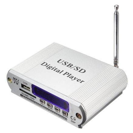 Mini Digital Player FM Radio Remote Control LED Display MP3 USB SD Headphone Out Car Amplifier 2