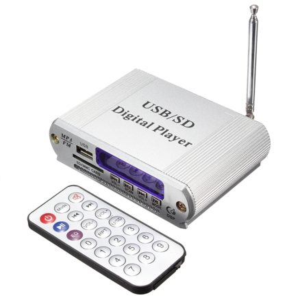 Mini Digital Player FM Radio Remote Control LED Display MP3 USB SD Headphone Out Car Amplifier 5