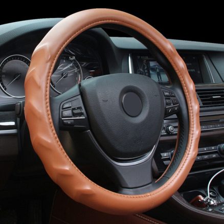 Massage Texture Leather Steel Ring Wheel Cover for 15 Inches Wheel Size Car 2