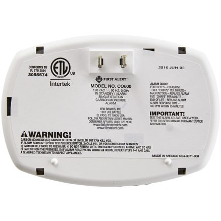 First Alert 1039730 Plug-in Carbon Monoxide Alarm 3