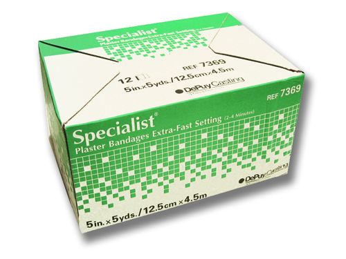 Specialist Plaster Bandages Fast Setting 6 x5yds Bx/12 1 Specialist Plaster Bandages Fast Setting 6 x5yds Bx/12