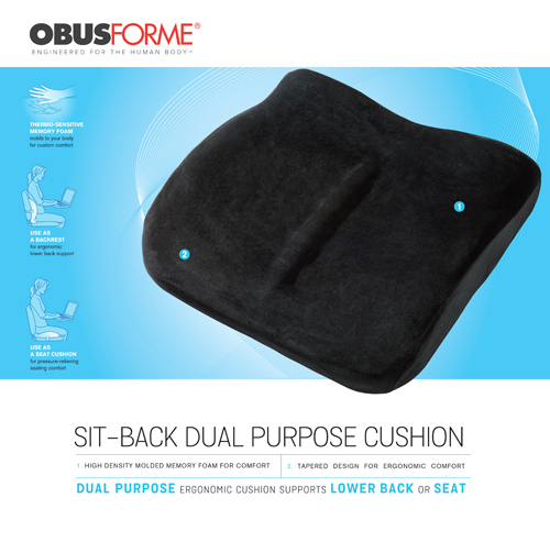 The Sitback Cushion Obusforme Black 1