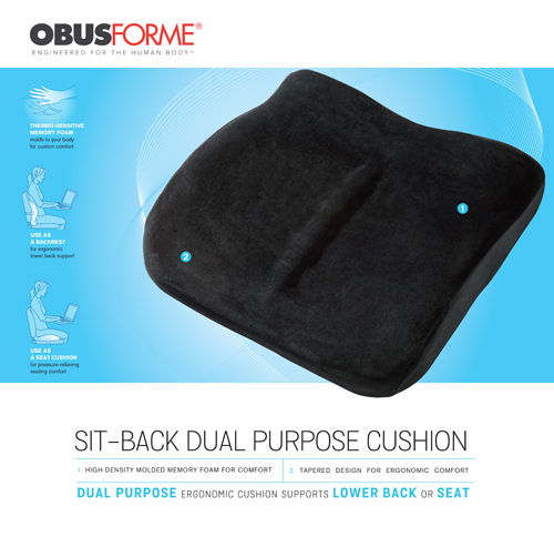 The Sitback Cushion Obusforme Black 1 The Sitback Cushion Obusforme Black