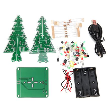 Geekcreit?® DIY Christmas Tree LED Flash Kit 3D Electronic Learning Kit 6