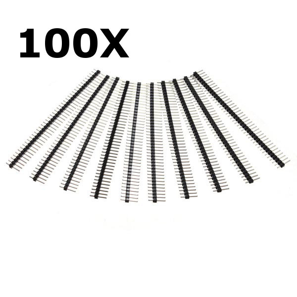 100 Pcs 40 Pin 2.54mm Single Row Male Pin Header Strip For Prototype Shield DIY 2
