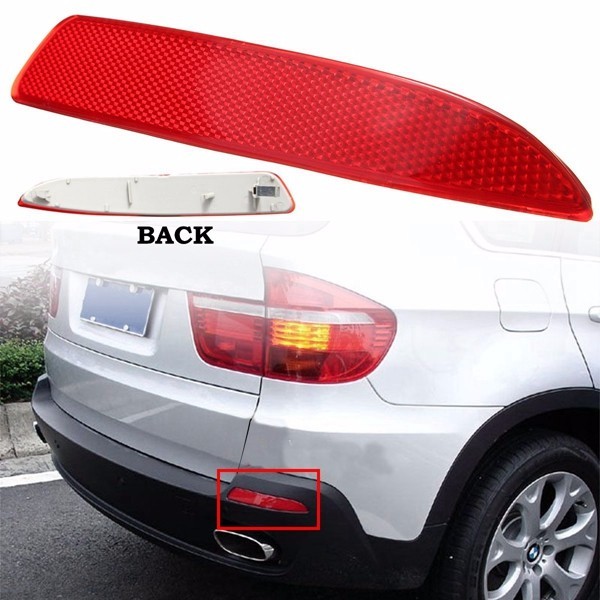 Right Side Red Rear Bumper Reflector Light For BMW X5 E70 2007-2013 63217158950 1 Right Side Red Rear Bumper Reflector Light For BMW X5 E70 2007-2013 63217158950