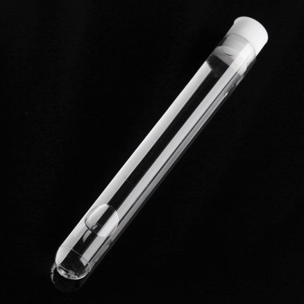 50Pcs 12x100mm Clear Plastic Test Laboratory Tubes Container with White Push Caps 7