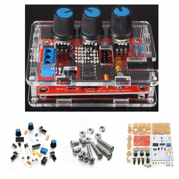 Geekcreit?® XR2206 Function Signal Generator DIY Kit Sine Triangle Square Output 1HZ-1MHZ 1 Geekcreit?® XR2206 Function Signal Generator DIY Kit Sine Triangle Square Output 1HZ-1MHZ