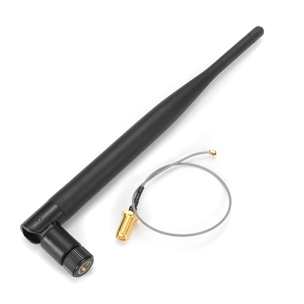 3pcs 2.4GHz 6dBi 50ohm Wireless Wifi Omni Copper Dipole Antenna SMA To IPEX For Monitoring Router 2