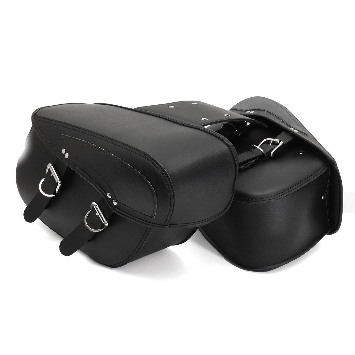 Pair PU Motorcycle Universal Saddle Bags Cross Rider Panniers Tool Luggage 5 Pair PU Motorcycle Universal Saddle Bags Cross Rider Panniers Tool Luggage - Image 5